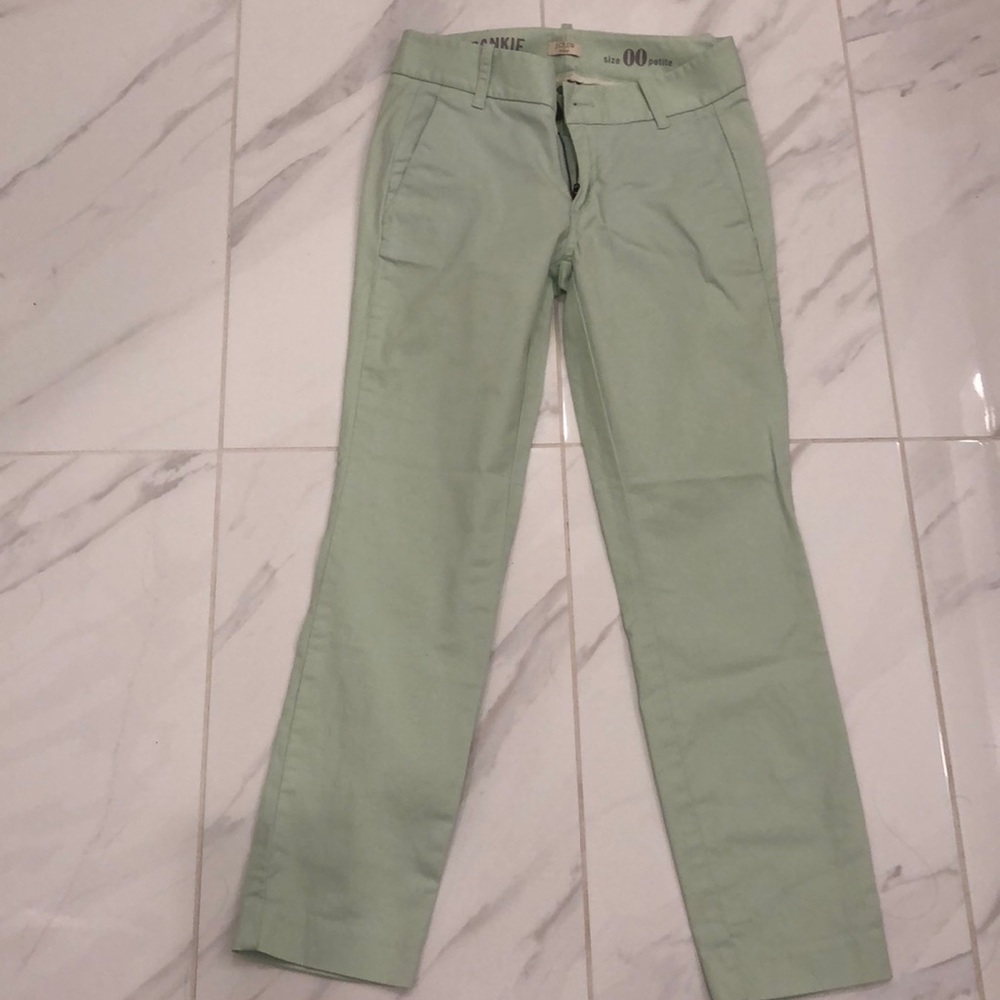 Light green J crew Frankie pants
